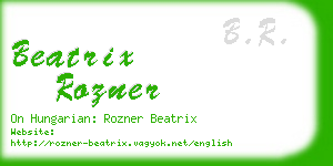 beatrix rozner business card